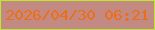 文字の大きさ：4、枠の色：bbe92b、背景の色：c28a82、文字の色：ee6e16 無料ブログパーツのブログ時計