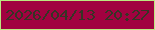 文字の大きさ：1、枠の色：bbe980、背景の色：a10240、文字の色：363425 無料ブログパーツのブログ時計
