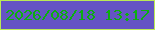 文字の大きさ：3、枠の色：bbeb55、背景の色：6554c4、文字の色：0baf0f 無料ブログパーツのブログ時計