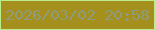 文字の大きさ：2、枠の色：bbed8e、背景の色：a5901d、文字の色：8d9c7f 無料ブログパーツのブログ時計