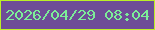 文字の大きさ：5、枠の色：bbf027、背景の色：6e4d97、文字の色：7ced98 無料ブログパーツのブログ時計