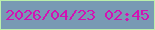 文字の大きさ：1、枠の色：bbf0ac、背景の色：789ab4、文字の色：d212b3 無料ブログパーツのブログ時計