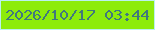 文字の大きさ：5、枠の色：bbf1f0、背景の色：8dec0b、文字の色：40787e 無料ブログパーツのブログ時計