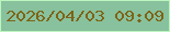 文字の大きさ：1、枠の色：bbf5be、背景の色：88c19d、文字の色：7d6417 無料ブログパーツのブログ時計