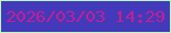 文字の大きさ：1、枠の色：bbf7bf、背景の色：423abb、文字の色：c21f92 無料ブログパーツのブログ時計