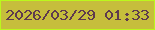 文字の大きさ：3、枠の色：bbf81c、背景の色：c6be3c、文字の色：5e3a4e 無料ブログパーツのブログ時計