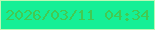 文字の大きさ：3、枠の色：bbf8b6、背景の色：15ef96、文字の色：42ca52 無料ブログパーツのブログ時計