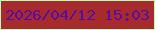 文字の大きさ：4、枠の色：bbfcbc、背景の色：a72b2c、文字の色：550da4 無料ブログパーツのブログ時計
