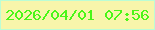 文字の大きさ：4、枠の色：bbfdd5、背景の色：f8f5ab、文字の色：4bf618 無料ブログパーツのブログ時計