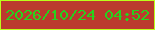 文字の大きさ：4、枠の色：bbfe1b、背景の色：bb3a2e、文字の色：27d21d 無料ブログパーツのブログ時計