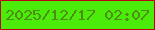 文字の大きさ：1、枠の色：bc0119、背景の色：4bec09、文字の色：4d8d14 無料ブログパーツのブログ時計
