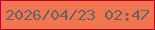 文字の大きさ：1、枠の色：bc0226、背景の色：f1754e、文字の色：63636c 無料ブログパーツのブログ時計