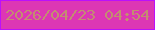 文字の大きさ：3、枠の色：bc10fb、背景の色：dd37b4、文字の色：c38d71 無料ブログパーツのブログ時計