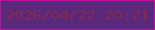 文字の大きさ：2、枠の色：bc119a、背景の色：5a297e、文字の色：822a4b 無料ブログパーツのブログ時計