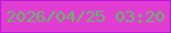 文字の大きさ：1、枠の色：bc1adb、背景の色：e13dd3、文字の色：60be62 無料ブログパーツのブログ時計