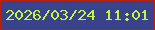 文字の大きさ：2、枠の色：bc1f06、背景の色：39438c、文字の色：c1f54a 無料ブログパーツのブログ時計