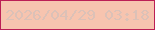 文字の大きさ：2、枠の色：bc1f55、背景の色：f7c4af、文字の色：dcc1b7 無料ブログパーツのブログ時計