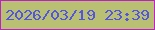 文字の大きさ：5、枠の色：bc20c6、背景の色：b9bf73、文字の色：5355e0 無料ブログパーツのブログ時計