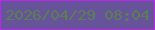 文字の大きさ：2、枠の色：bc26ec、背景の色：66539a、文字の色：5b7e53 無料ブログパーツのブログ時計