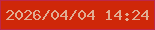 文字の大きさ：3、枠の色：bc274c、背景の色：cf2709、文字の色：e1ac92 無料ブログパーツのブログ時計