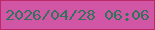 文字の大きさ：1、枠の色：bc2868、背景の色：d256a6、文字の色：32725a 無料ブログパーツのブログ時計
