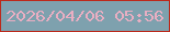 文字の大きさ：3、枠の色：bc291b、背景の色：7ea1ae、文字の色：e9aec2 無料ブログパーツのブログ時計