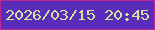 文字の大きさ：3、枠の色：bc2993、背景の色：592cba、文字の色：d2e39e 無料ブログパーツのブログ時計