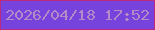 文字の大きさ：2、枠の色：bc2a7f、背景の色：7743dd、文字の色：b68ac9 無料ブログパーツのブログ時計