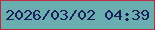 文字の大きさ：1、枠の色：bc2c39、背景の色：6baeb0、文字の色：1c1d5b 無料ブログパーツのブログ時計