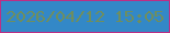 文字の大きさ：4、枠の色：bc2f85、背景の色：3388c7、文字の色：6e8e5f 無料ブログパーツのブログ時計