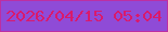 文字の大きさ：1、枠の色：bc2fa2、背景の色：8f4bd7、文字の色：d91a6c 無料ブログパーツのブログ時計