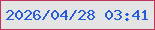 文字の大きさ：3、枠の色：bc375b、背景の色：e4e4e5、文字の色：245dd6 無料ブログパーツのブログ時計