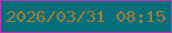 文字の大きさ：1、枠の色：bc38ba、背景の色：046f78、文字の色：a77d3b 無料ブログパーツのブログ時計