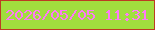 文字の大きさ：4、枠の色：bc3c22、背景の色：a1de3e、文字の色：fe7af6 無料ブログパーツのブログ時計