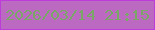 文字の大きさ：4、枠の色：bc3dda、背景の色：bc69c2、文字の色：7aa767 無料ブログパーツのブログ時計