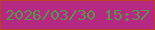 文字の大きさ：1、枠の色：bc4122、背景の色：b62983、文字の色：5b954d 無料ブログパーツのブログ時計