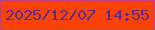 文字の大きさ：3、枠の色：bc4279、背景の色：fd4207、文字の色：5d2c86 無料ブログパーツのブログ時計