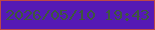 文字の大きさ：5、枠の色：bc4747、背景の色：5519b5、文字の色：3e573e 無料ブログパーツのブログ時計