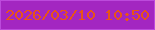 文字の大きさ：1、枠の色：bc4adc、背景の色：a326c1、文字の色：e85417 無料ブログパーツのブログ時計