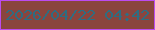 文字の大きさ：4、枠の色：bc4bf1、背景の色：8a453e、文字の色：2e6d81 無料ブログパーツのブログ時計