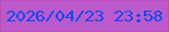 文字の大きさ：2、枠の色：bc4db7、背景の色：bc59cb、文字の色：074af6 無料ブログパーツのブログ時計