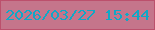 文字の大きさ：1、枠の色：bc506c、背景の色：c5758b、文字の色：0fa8c7 無料ブログパーツのブログ時計