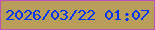 文字の大きさ：2、枠の色：bc52b6、背景の色：b99e5b、文字の色：0134f0 無料ブログパーツのブログ時計