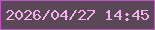 文字の大きさ：5、枠の色：bc57c2、背景の色：5a4859、文字の色：f4b2ea 無料ブログパーツのブログ時計