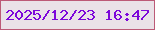 文字の大きさ：2、枠の色：bc5a77、背景の色：eae2e8、文字の色：7c08da 無料ブログパーツのブログ時計