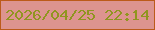 文字の大きさ：4、枠の色：bc5b1a、背景の色：dd948f、文字の色：909520 無料ブログパーツのブログ時計