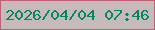 文字の大きさ：2、枠の色：bc6078、背景の色：c7baba、文字の色：0a8364 無料ブログパーツのブログ時計
