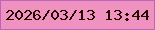 文字の大きさ：3、枠の色：bc63bb、背景の色：f092bf、文字の色：270902 無料ブログパーツのブログ時計