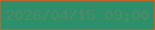 文字の大きさ：4、枠の色：bc6429、背景の色：2d906a、文字の色：4f8965 無料ブログパーツのブログ時計