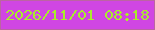 文字の大きさ：1、枠の色：bc64a2、背景の色：d046e3、文字の色：a8ed2c 無料ブログパーツのブログ時計